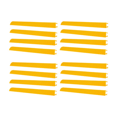 Pyle 40" Cable Wire Protector Cover Ramp for Floor Cord Safety, Yellow (16 Pack)