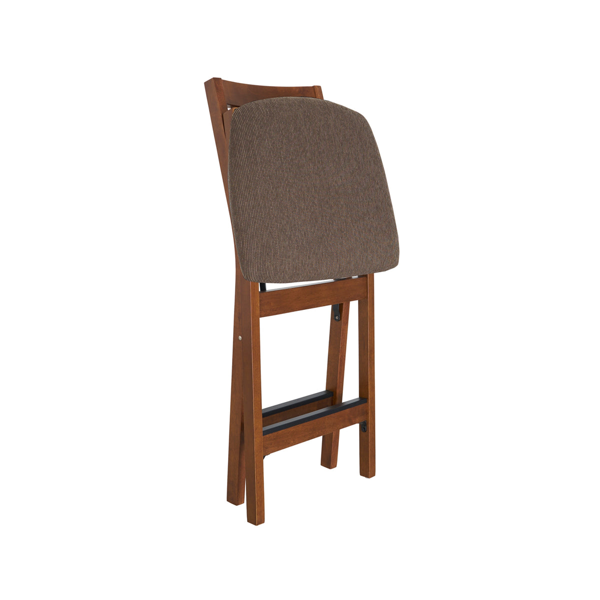 MECO Stakmore Fabric Seat Folding Counter Stools, Espresso (2 Pack) (For Parts)