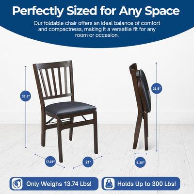MECO Stakmore Wood Fabric Upholstered Seat Folding Chair Set (For Parts)