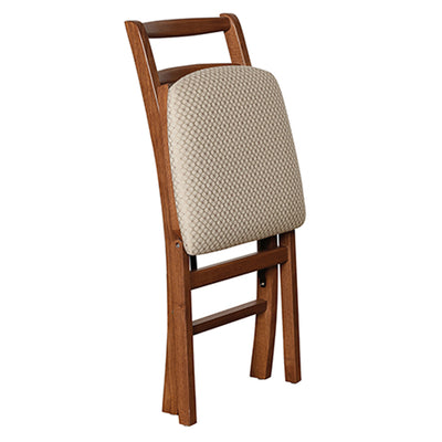 MECO Stakmore Shaker Upholstered Seat Folding Chairs, Cherry (2 Pack) (Used) - VMInnovations