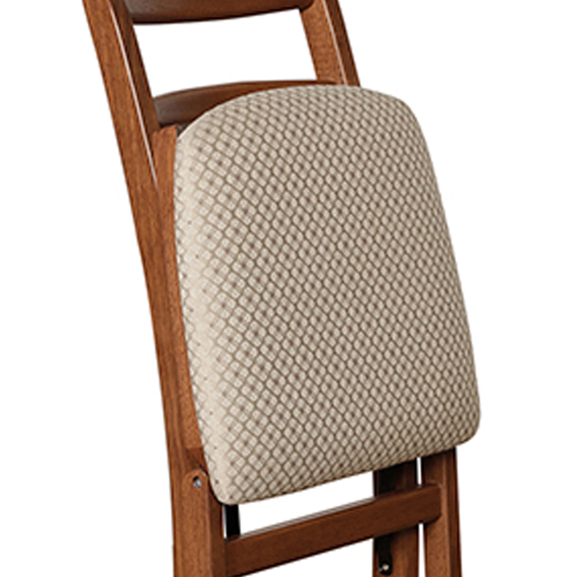 MECO Stakmore Shaker Upholstered Seat Folding Chairs, Cherry (2 Pack) (Used) - VMInnovations