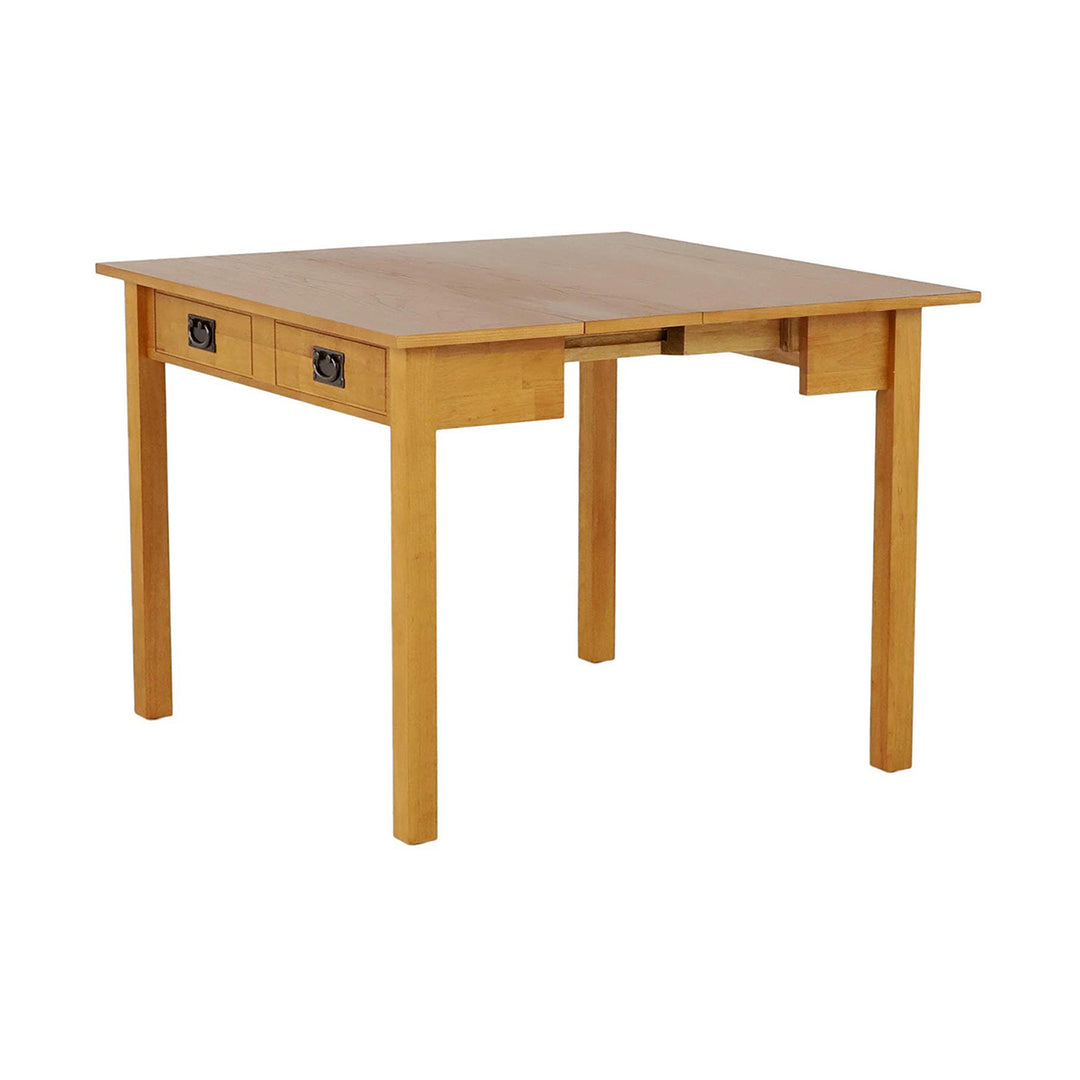 MECO Solid Wood Traditional Expanding Dining Table Console, Oak Frame (Open Box)