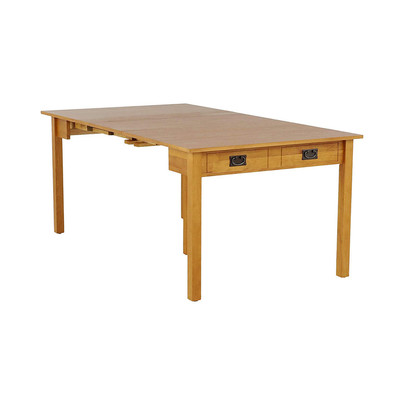 MECO Stakmore Solid Wood Traditional Expanding Dining Table Console, Oak Frame