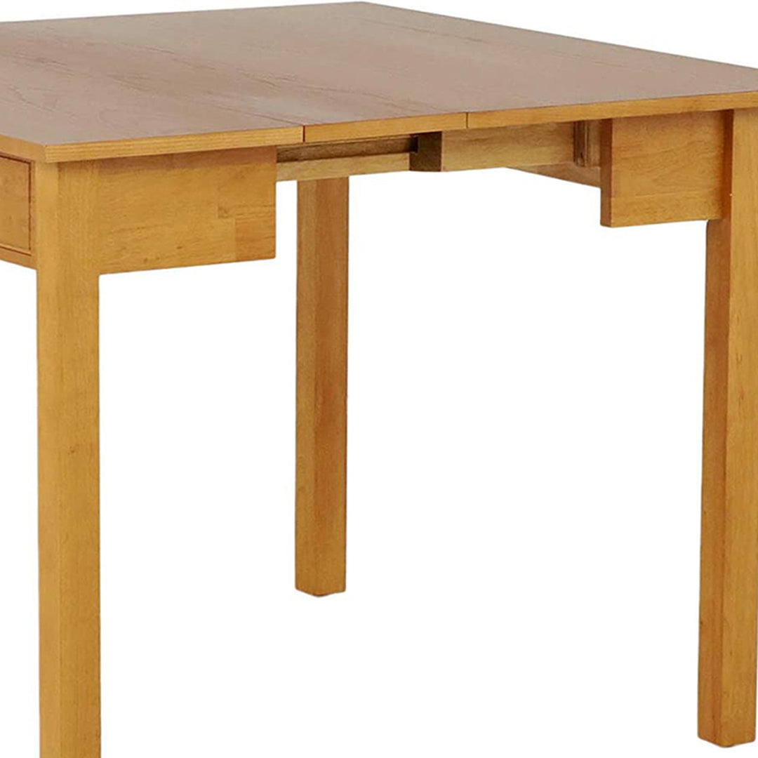 MECO Solid Wood Traditional Expanding Dining Table Console, Oak Frame (Open Box)