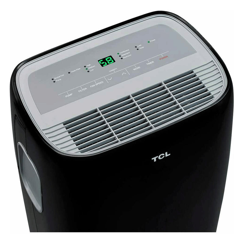 TCL 50 Pint Smart Dehumidifier for Basements w/ Voice Control, Black (Open Box)