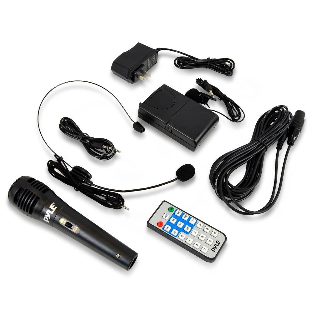 Pyle PA Loudspeaker Portable Bluetooth Karaoke Speaker System w/ Mic (2 Pack) - VMInnovations