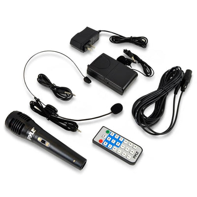 Pyle PA Loudspeaker Portable Bluetooth Karaoke Speaker System w/ Mic (2 Pack) - VMInnovations