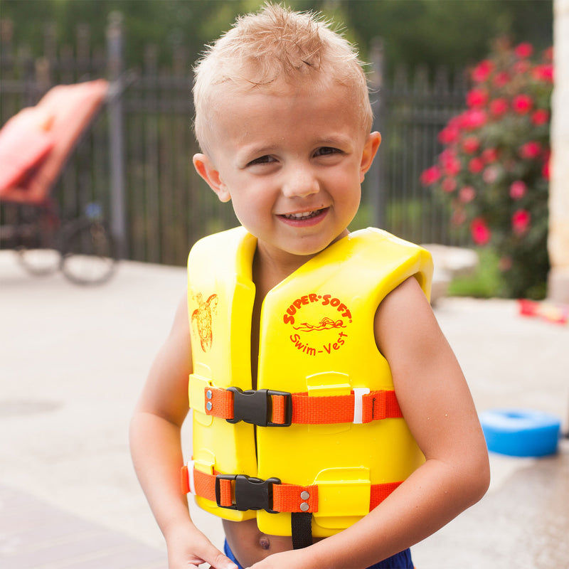 TRC Recreation Super Soft Child Life Jacket Swim Vest, X Small, Sunset Orange