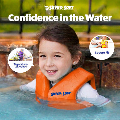 TRC Recreation Super Soft Child Life Jacket Swim Vest, Small, Sunset Orange