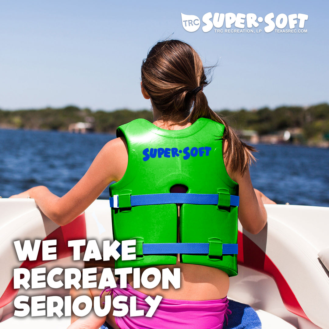 TRC Recreation Medium USCG Approved Child Vinyl Vest, Fierce Green (Used)