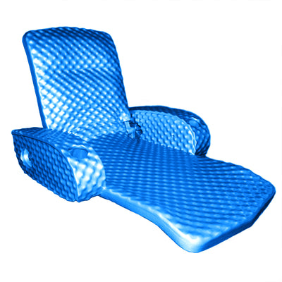 TRC Recreation Soft Adjustable Pool Lounger Recliner Float, Bahama Blue (Used)