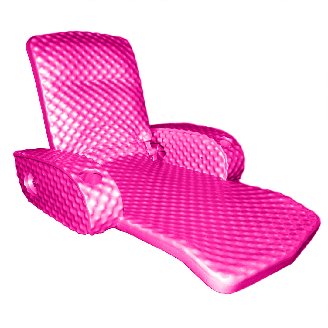 TRC Super Soft Adjustable Pool Lounger Recliner Float, Flamingo Pink (Open Box)