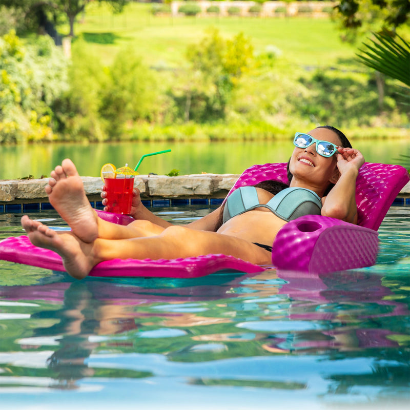 TRC Recreation Super Soft Adjustable Pool Lounger Recliner Float, Flamingo Pink