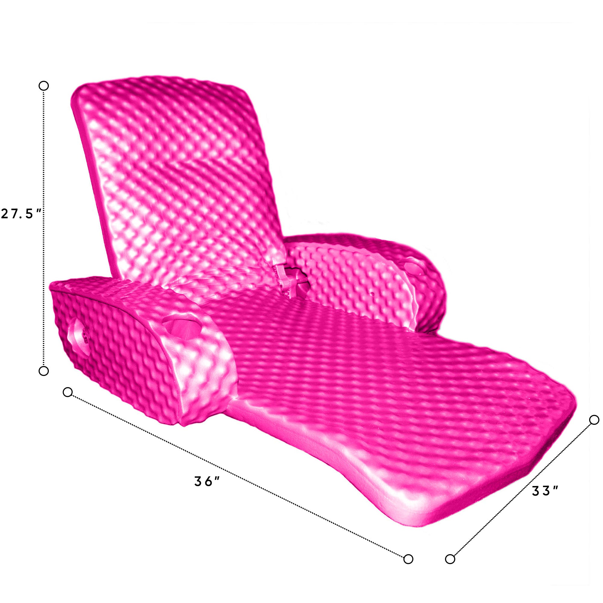 TRC Recreation Adjustable Pool Water Recliner Float, Flamingo Pink (Damaged)