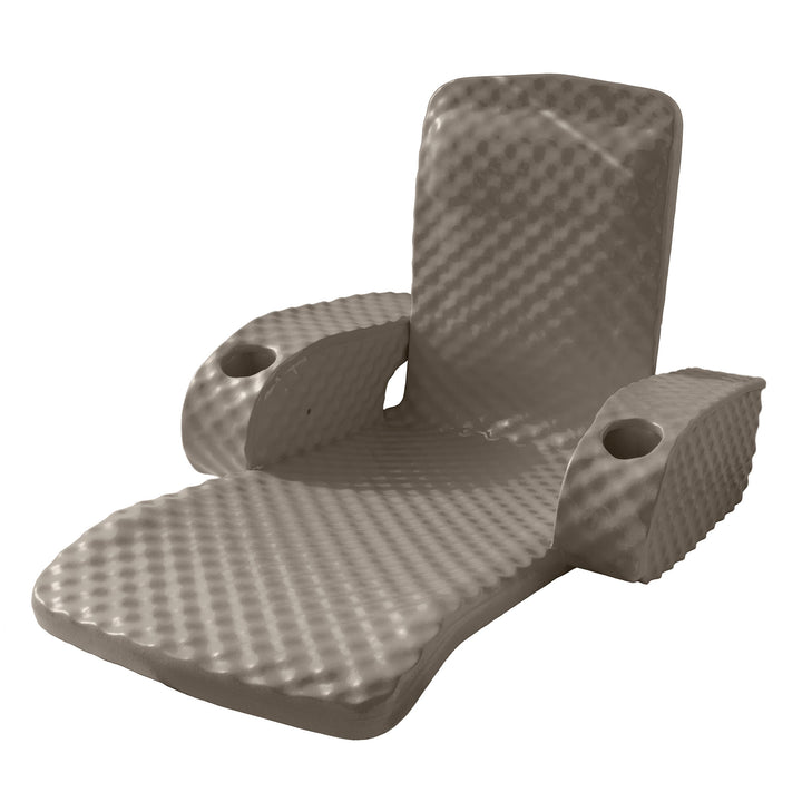 TRC Folding Baja II Lounger Foam Portable Swimming Pool Float, Bronze (Used)