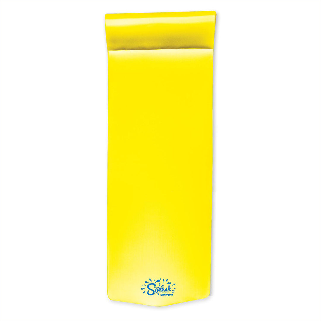 TRC Recreation Splash 1.25" Thick Foam Pool Float Lounger Mat, Yellow (Open Box)