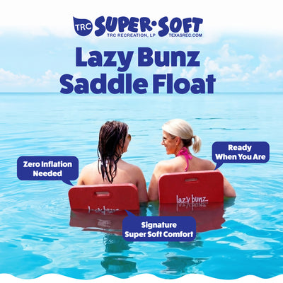 TRC Recreation Lazy Bunz Foam Water Saddle Swimming Pool Lounger Float, Red