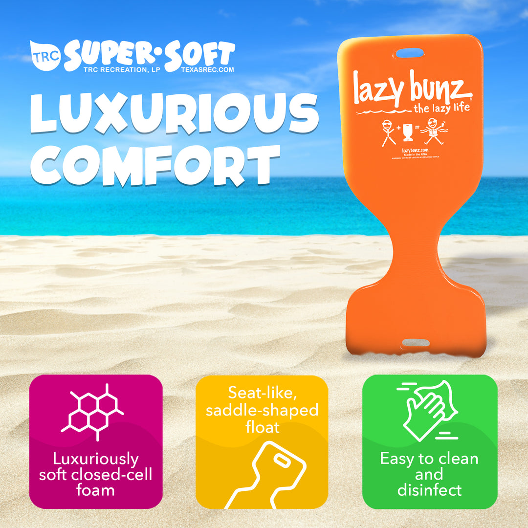 TRC Lazy Bunz Foam Water Saddle Swimming Pool Float, Sunset Orange (Open Box)