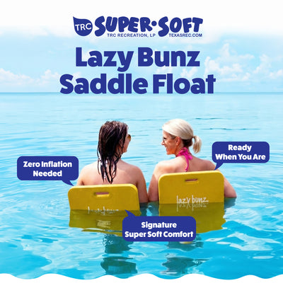 TRC Recreation Lazy Bunz Foam Water Saddle Pool Lounger Float, Yellow (Used) - VMInnovations
