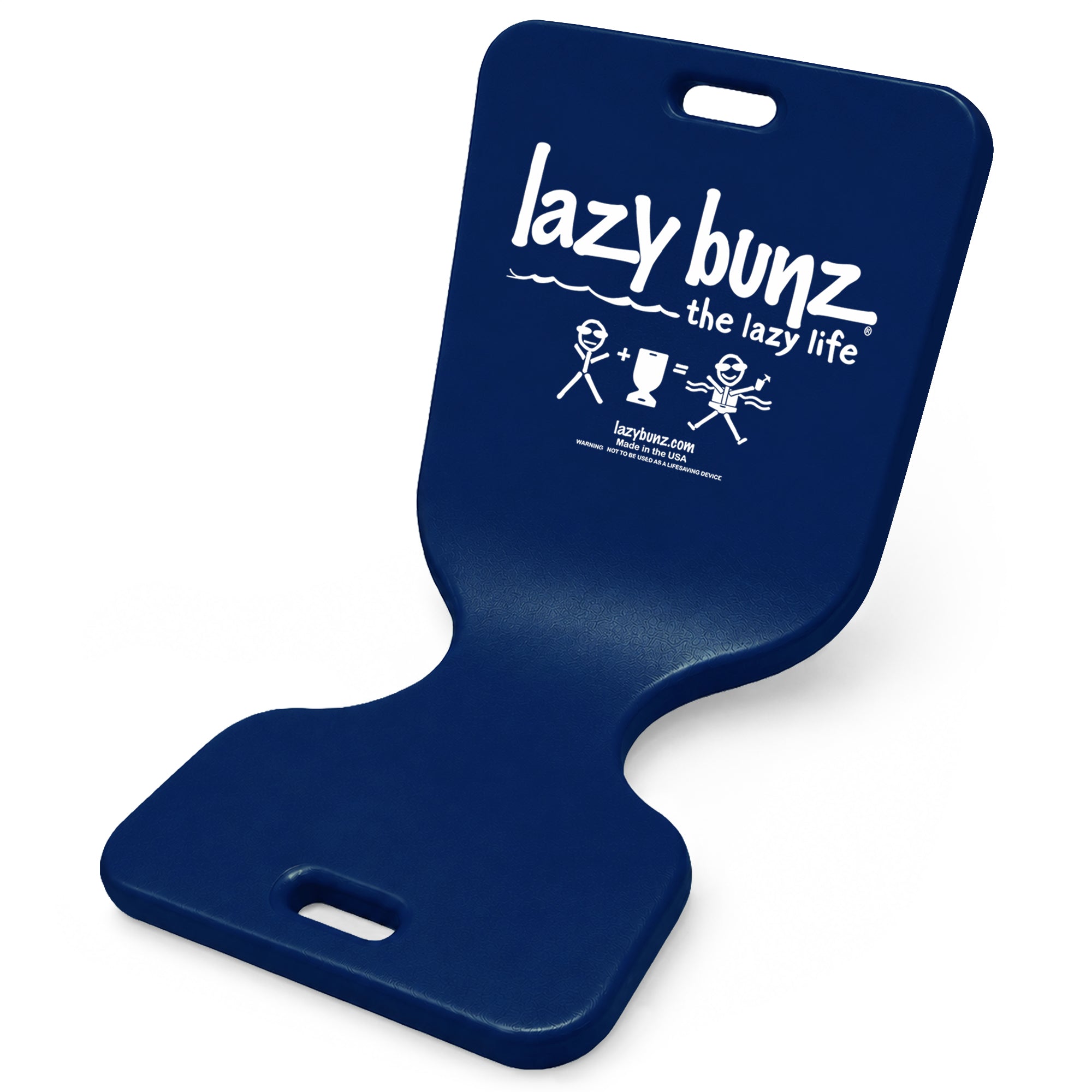 Lazy Bunz Vinyl Foam Saddle Float Seat/Mat w/ Handles, Navy Blue (Used)