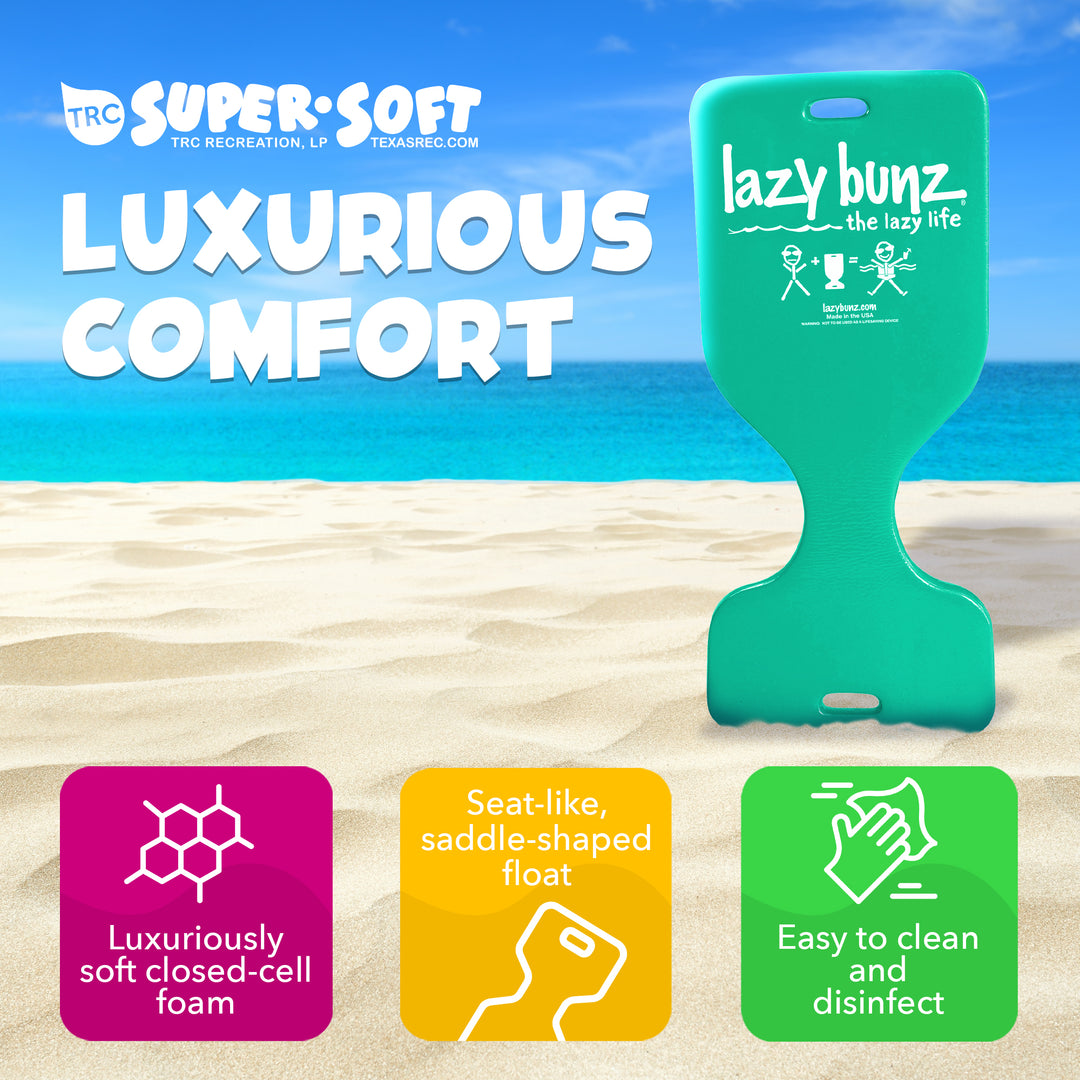 TRC Recreation Lazy Bunz Foam Water Saddle Pool Float, Mint Green (Open Box)