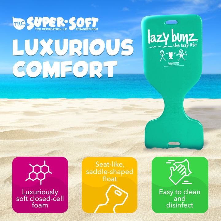 TRC Recreation Lazy Bunz Foam Water Saddle Pool Float, Mint Green (Open Box)