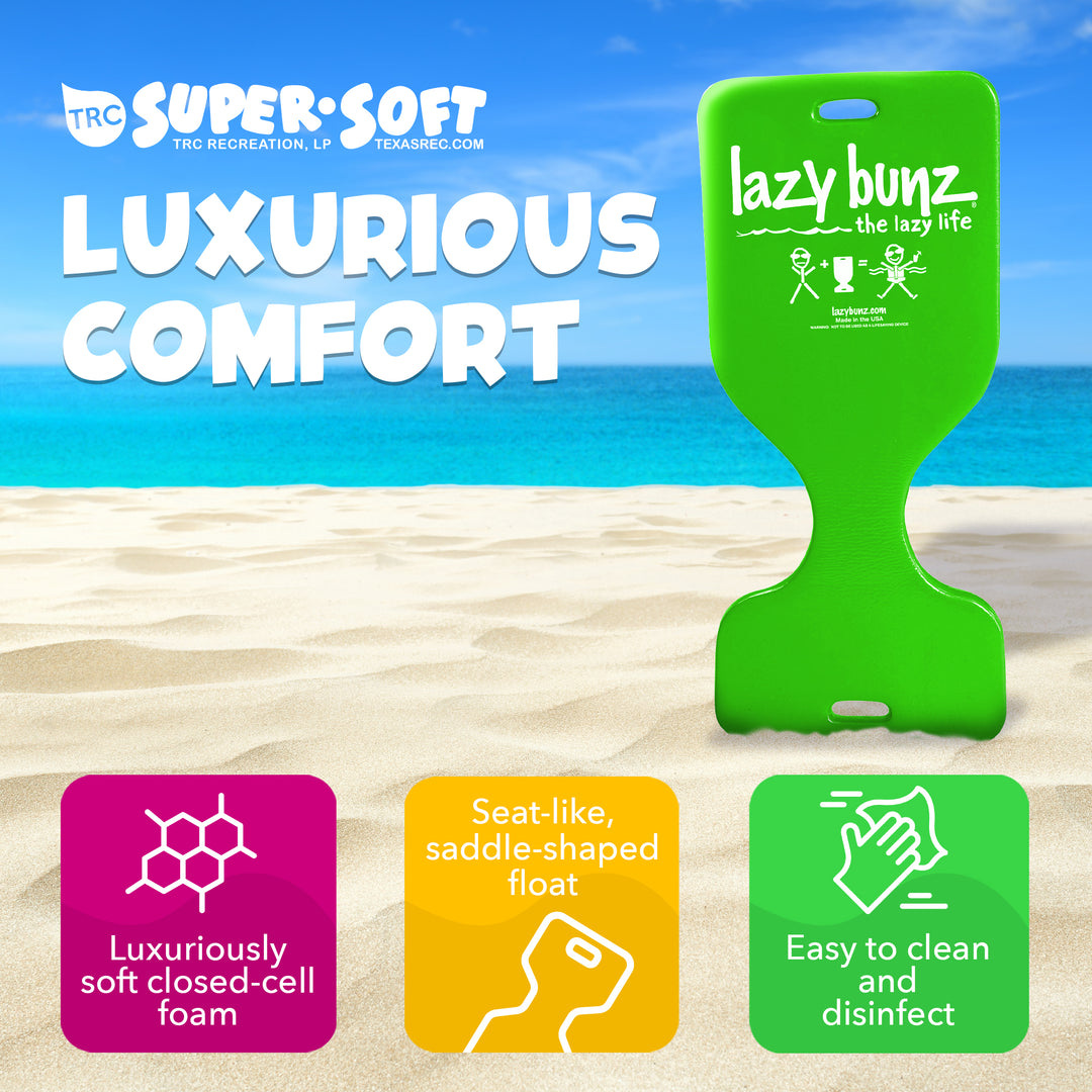 TRC Recreation Lazy Bunz Vinyl Foam Saddle Float Seat, Fierce Green (Open Box)