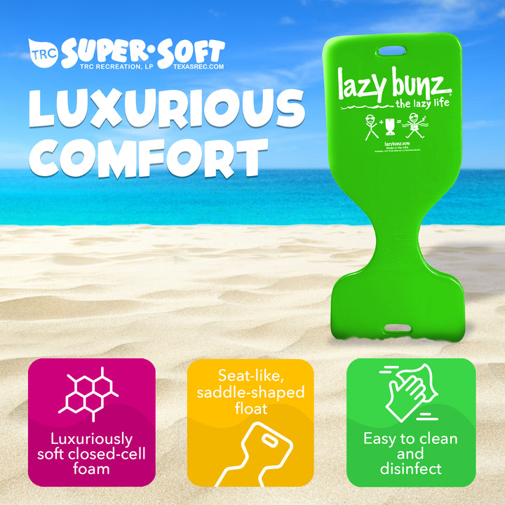 TRC Recreation Lazy Bunz Vinyl Foam Saddle Float Seat, Fierce Green (Open Box)