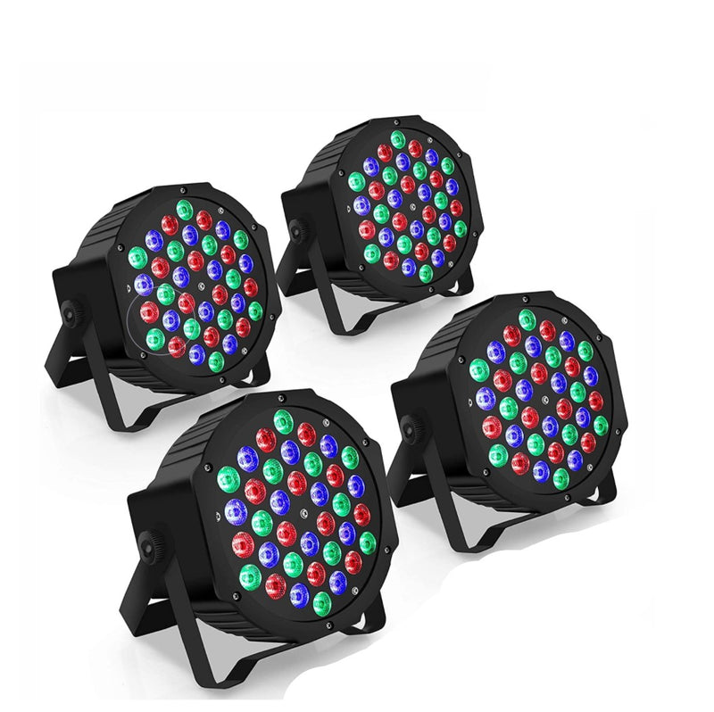 Pyle PLDJLT44 DJ Party Light Kit with 36 LED RGB and Remote Control (8 Pack)