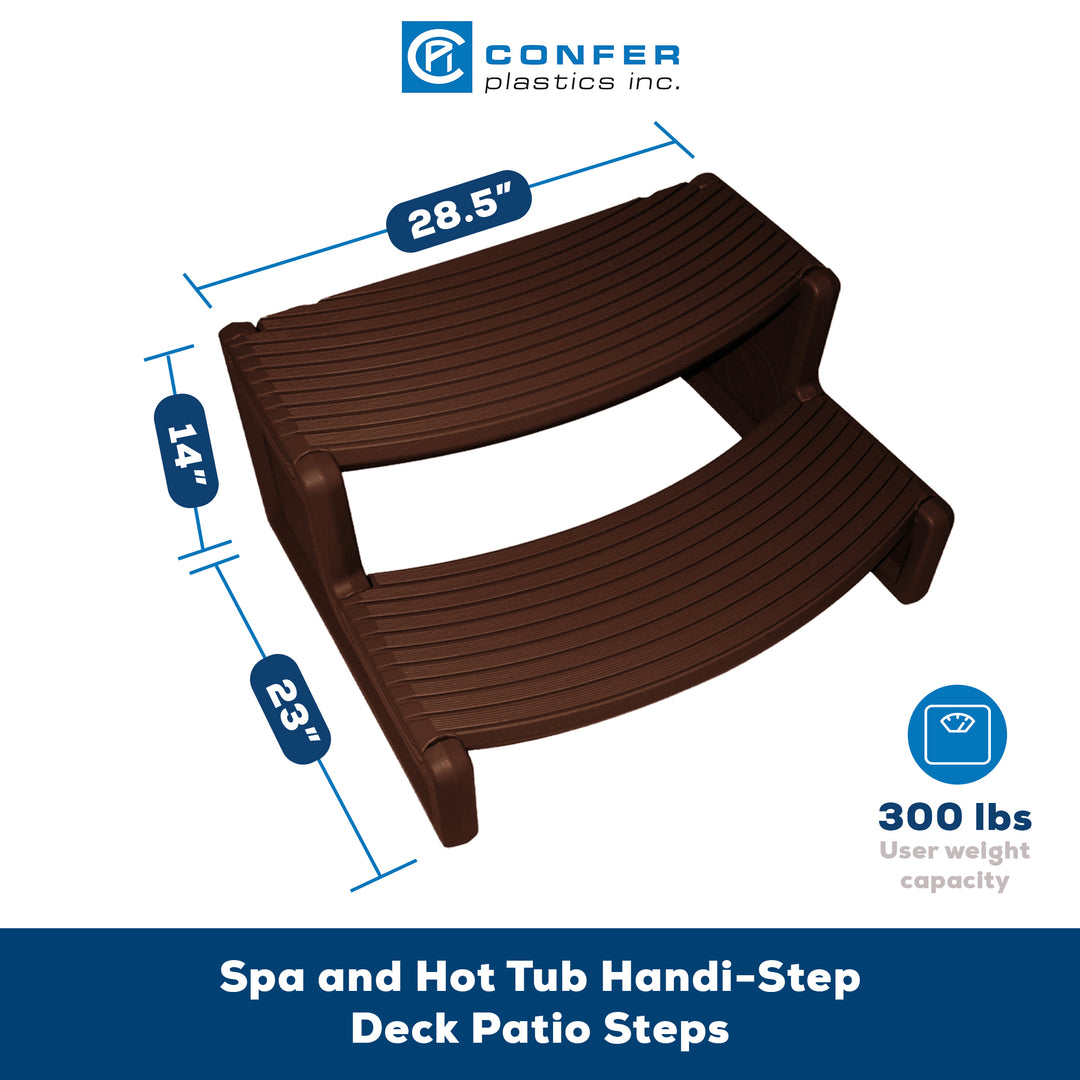 Confer Plastics Handi-Step Spas Hot Tub Stairs, Espresso (Used) - VMInnovations