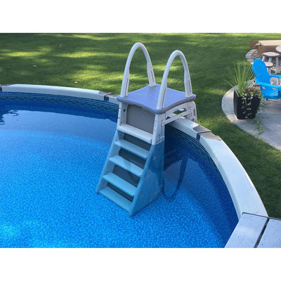 Confer Plastics Roll-Guard Adjustable 48-56" A-Frame Pool Safety Ladder (Used)