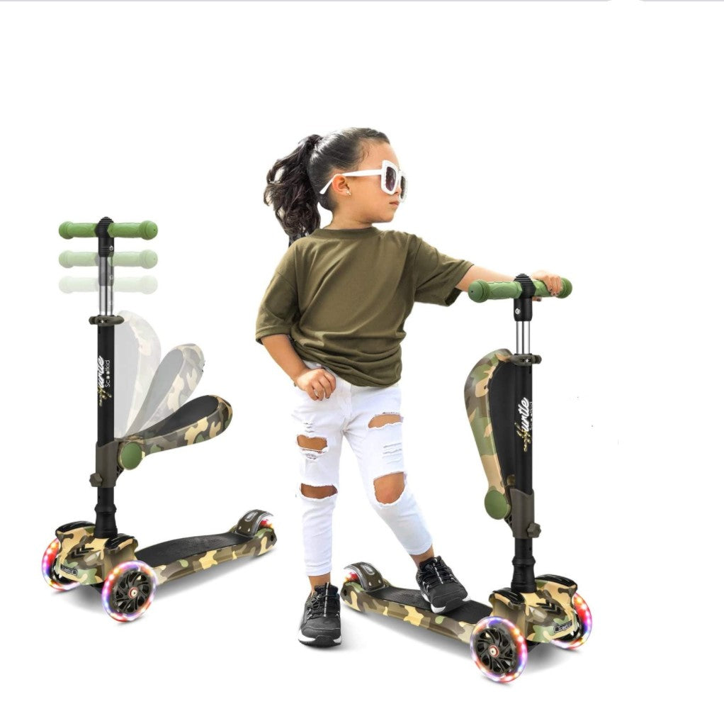 Hurtle ScootKid 3 Wheel Toddler Toy Scooter with LED Wheel Lights (4 Pack)