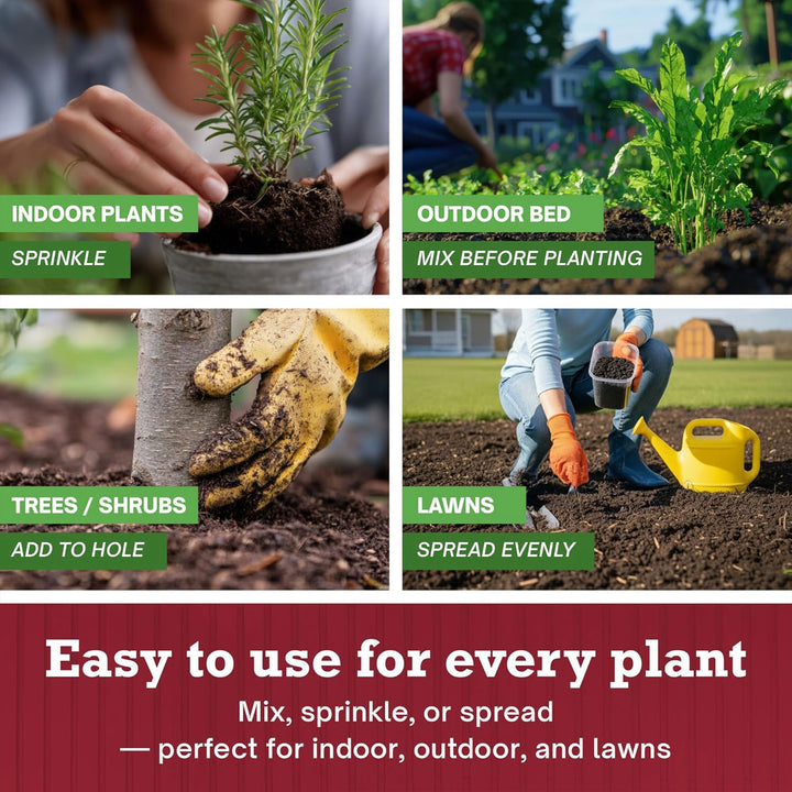 Brut Worm Farms Organic Worm Castings Soil Builder Set, 30 Pound Bag (2 Pack)