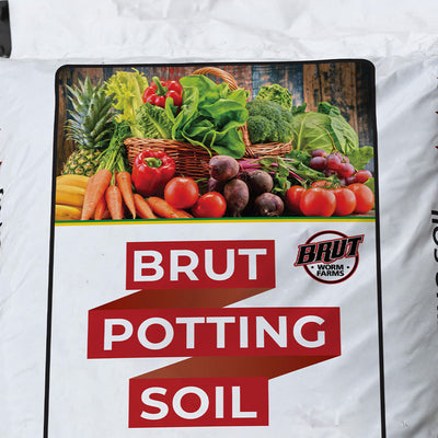 Brut Worm Farms Worm Castings Soil, Cow Compost Fertilizer & Potting Soil Bundle