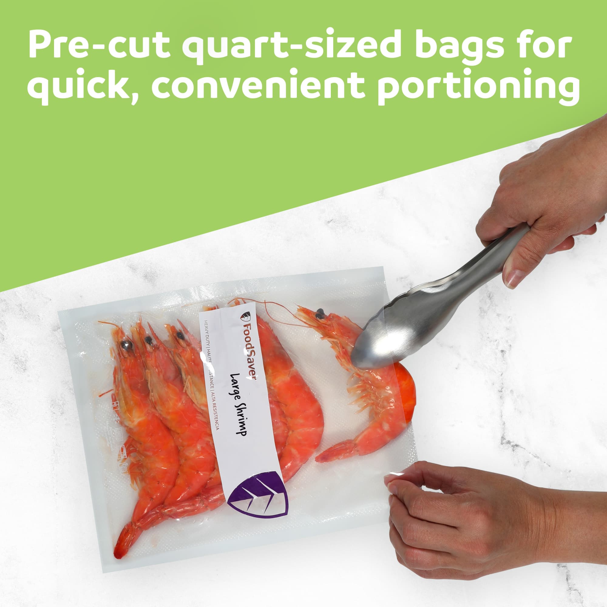 FoodSaver 28 Pack Heavy Duty Quart Vacuum Seal Bags, BPA-Free Freezer Bags