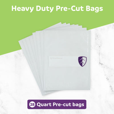 FoodSaver 28 Pack Heavy Duty Quart Vacuum Seal Bags, BPA-Free Freezer Bags