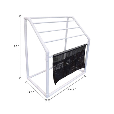 WOW Watersports Freestanding Collapsible Heavy Duty 5 Rail Towel Rack w/ Pocket - VMInnovations