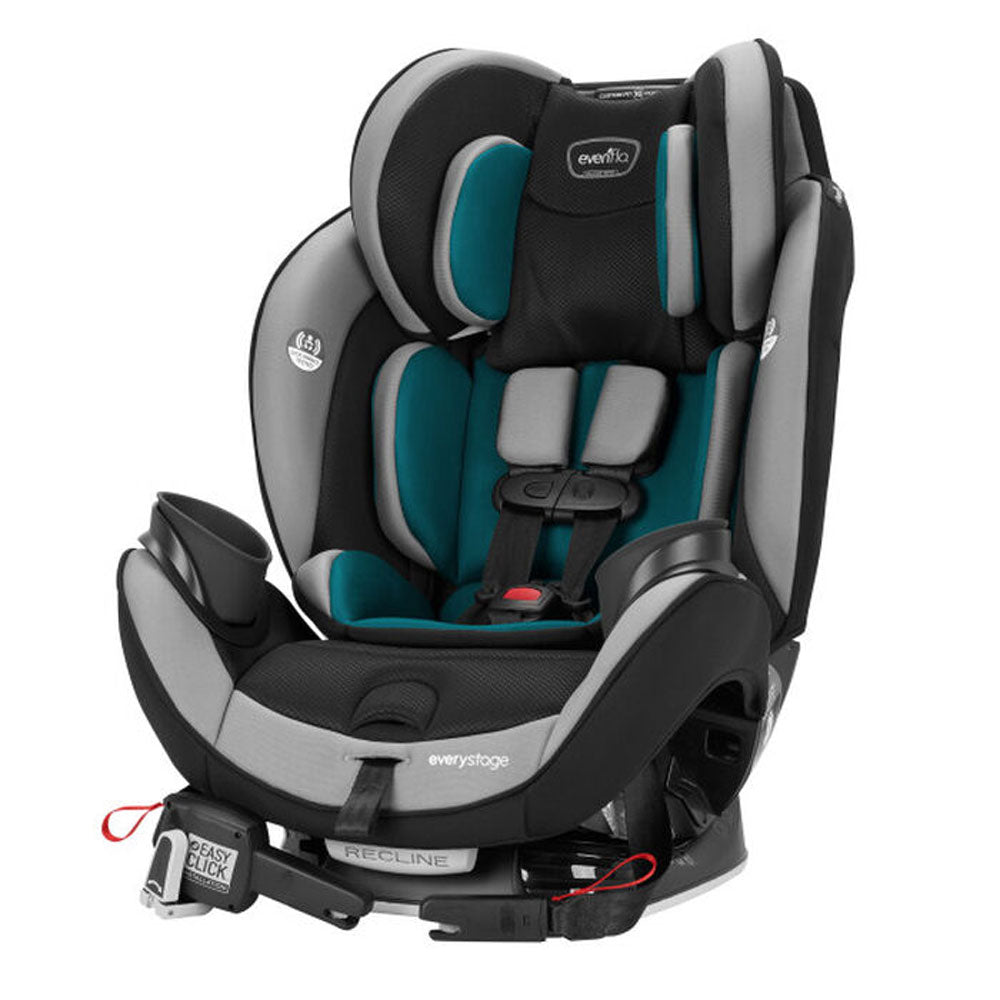 Evenflo EveryStage DLX Rear-Facing Convertible Car and Booster Seat, Reef Blue (Used)
