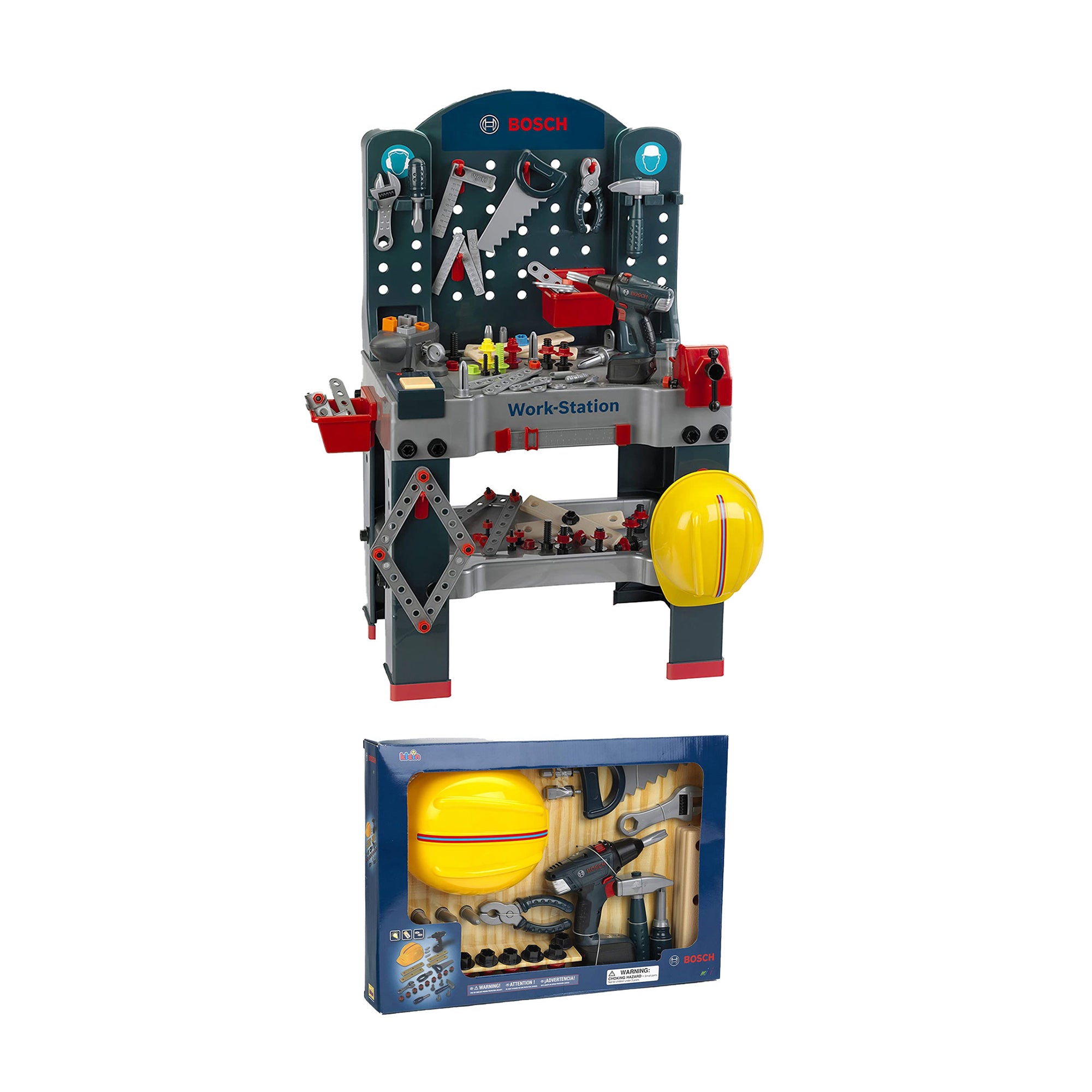 Theo Klein Bosch Jumbo Workbench Premium Children's Toy Toolset w/ Extra Tools