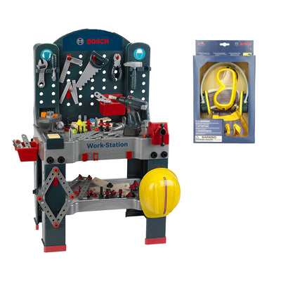Theo Klein Bosch Toy Workbench Premium Children's Toolset and Safety Accessories