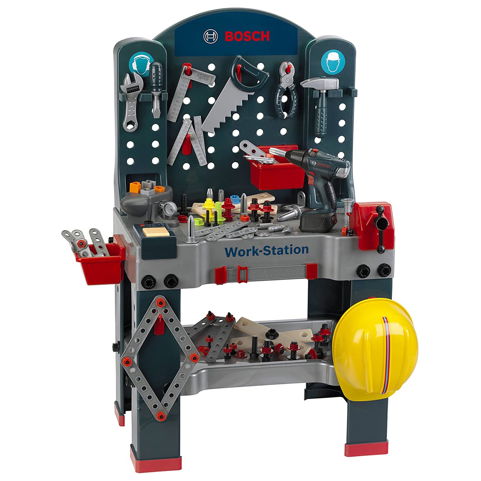 Theo Klein Bosch Toy Workbench Premium Children's Toolset and Safety Accessories