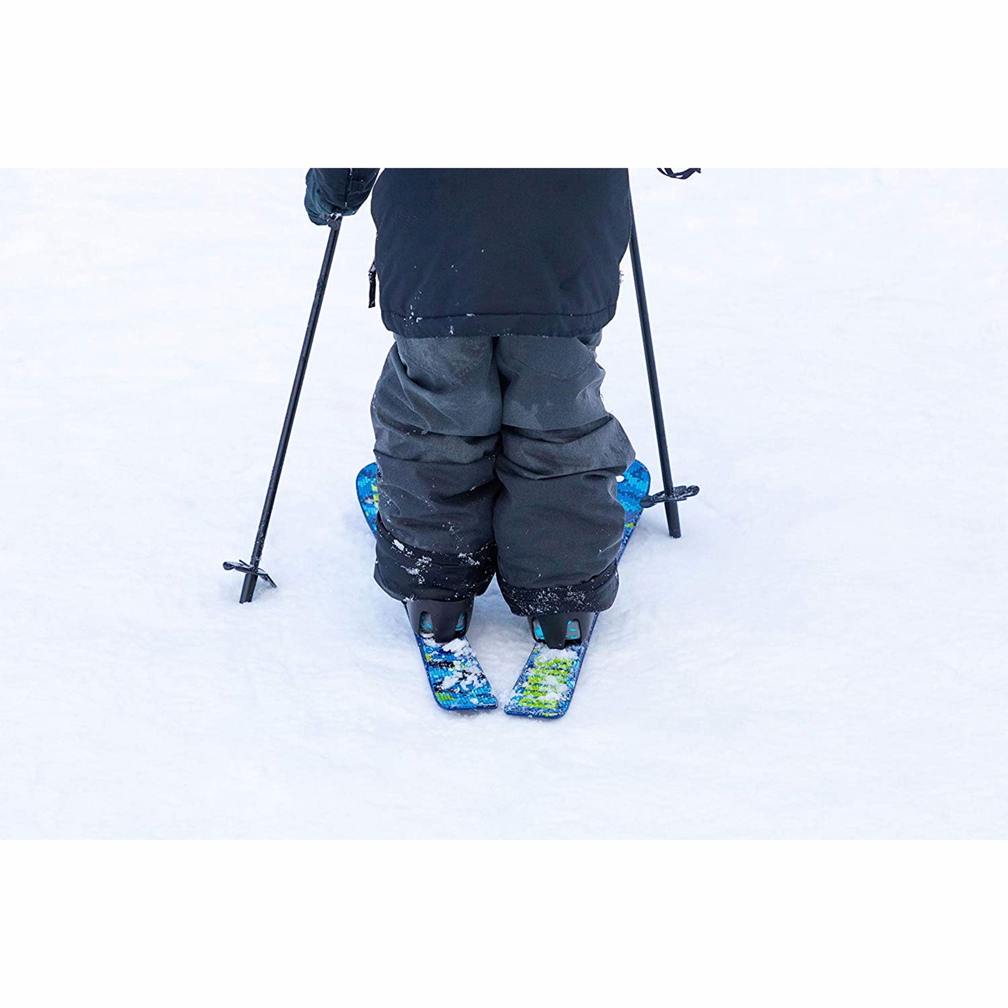 Lucky Bums Kids Beginner Snow Skis w/ Adjustable Bindings, Green (Open Box) - VMInnovations