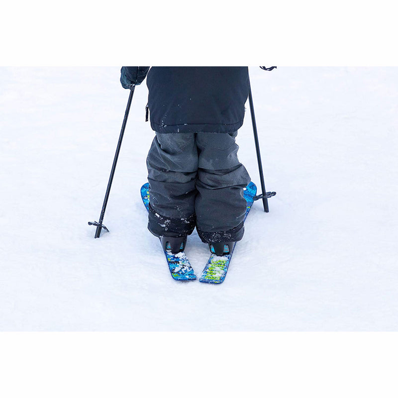 Lucky Bums Toddler Kids Beginner Plastic Snow Skis w/ Adjustable Bindings, Green
