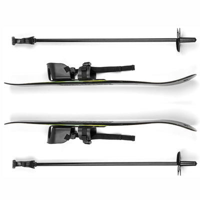 Lucky Bums Kids Beginner Snow Skis w/ Adjustable Bindings, Green (Open Box) - VMInnovations