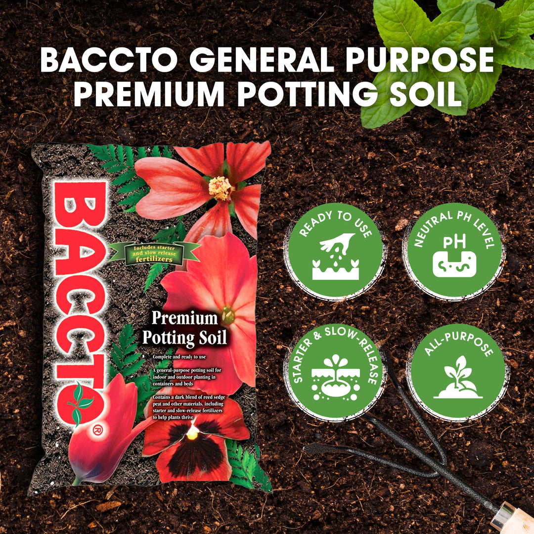 Michigan Peat All Purpose Premium Potting Soil w Perlite Fertilizer, 50 lb