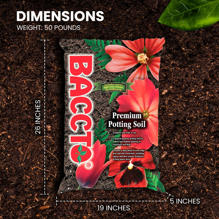 Michigan Peat General All Purpose Premium Potting Soil w/Perlite, 50lbs (3 Pack)