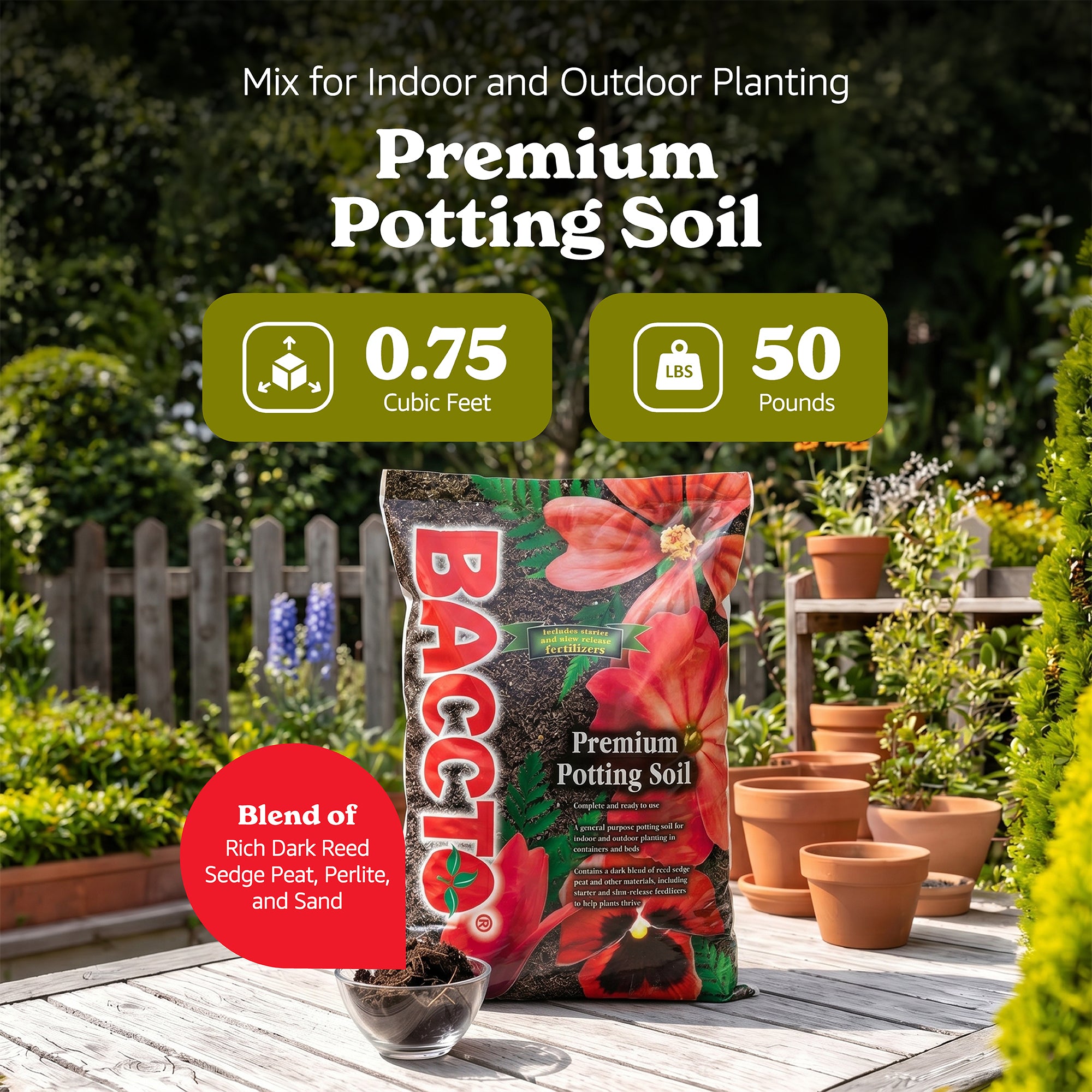 Michigan Peat General All Purpose Premium Potting Soil w/Perlite, 50lbs (3 Pack)