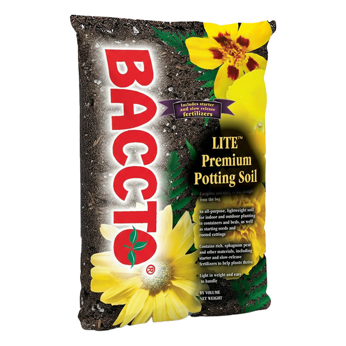 Michigan Peat 1420P Baccto Lite Premium Outdoor Potting Soil, 20 Quart (2 Pack)