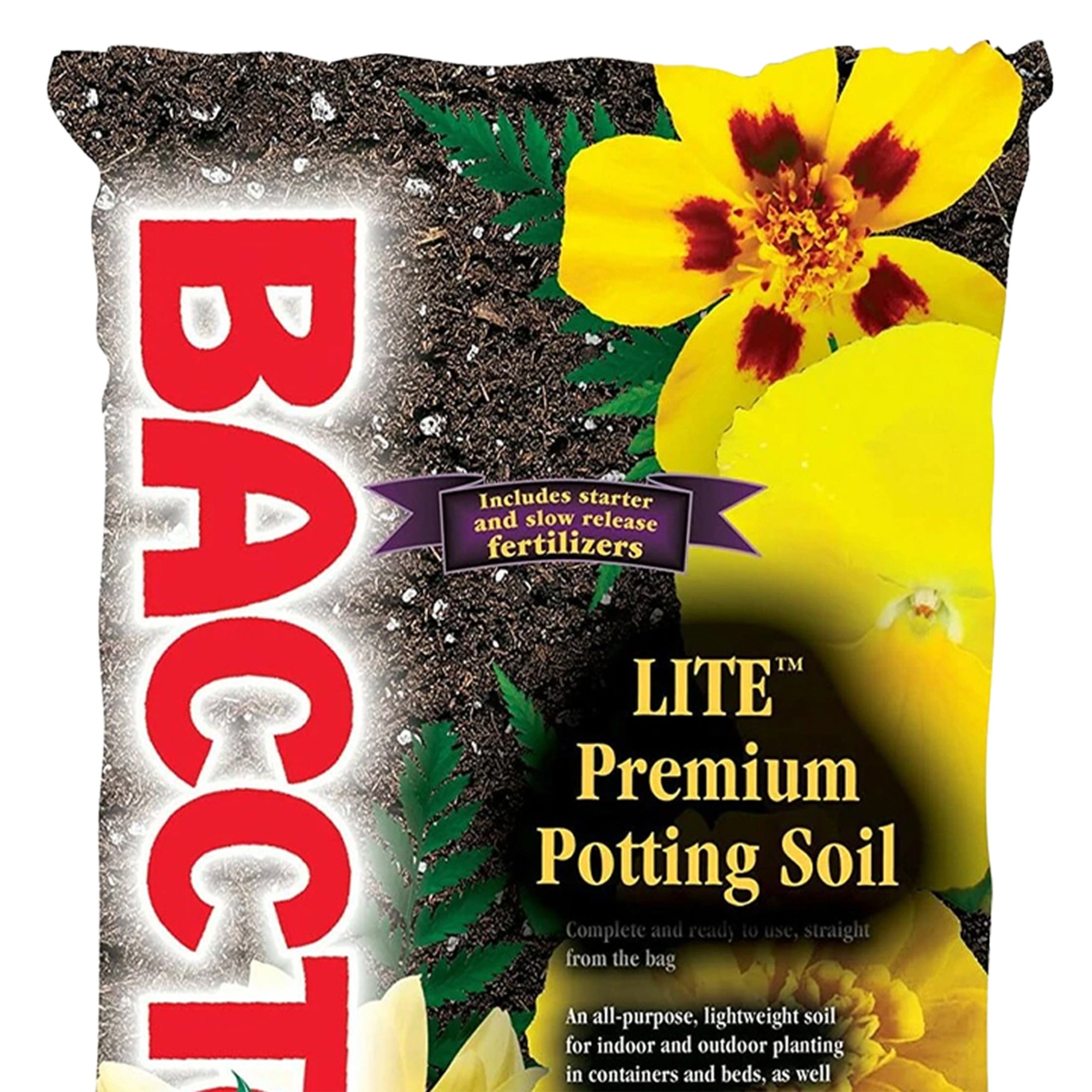 Michigan Peat 1420P Baccto Lite Premium Outdoor Potting Soil, 20 Quart (2 Pack)