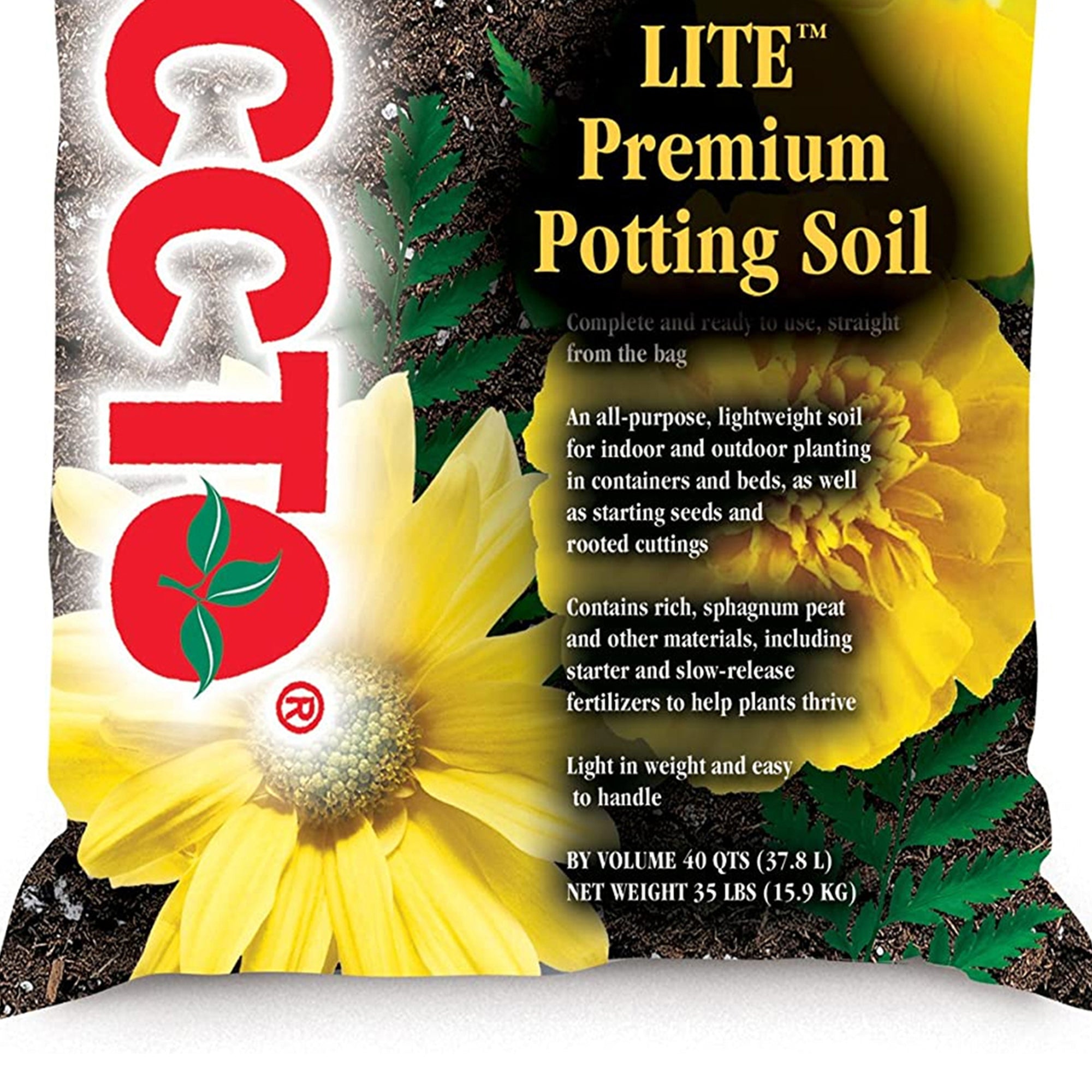 Michigan Peat 1420P Baccto Lite Premium Outdoor Potting Soil, 20 Quart (4 Pack)